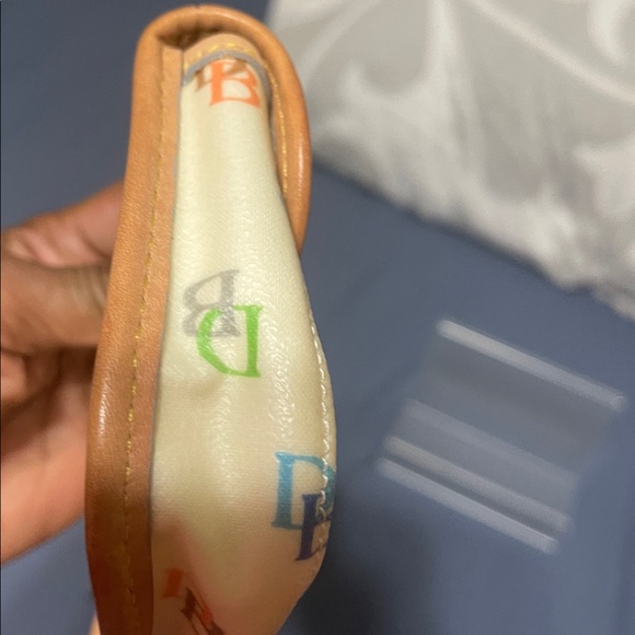 Dooney & Bourke Cream Multicolor Logo Wristlet - Picture 4 of 7
